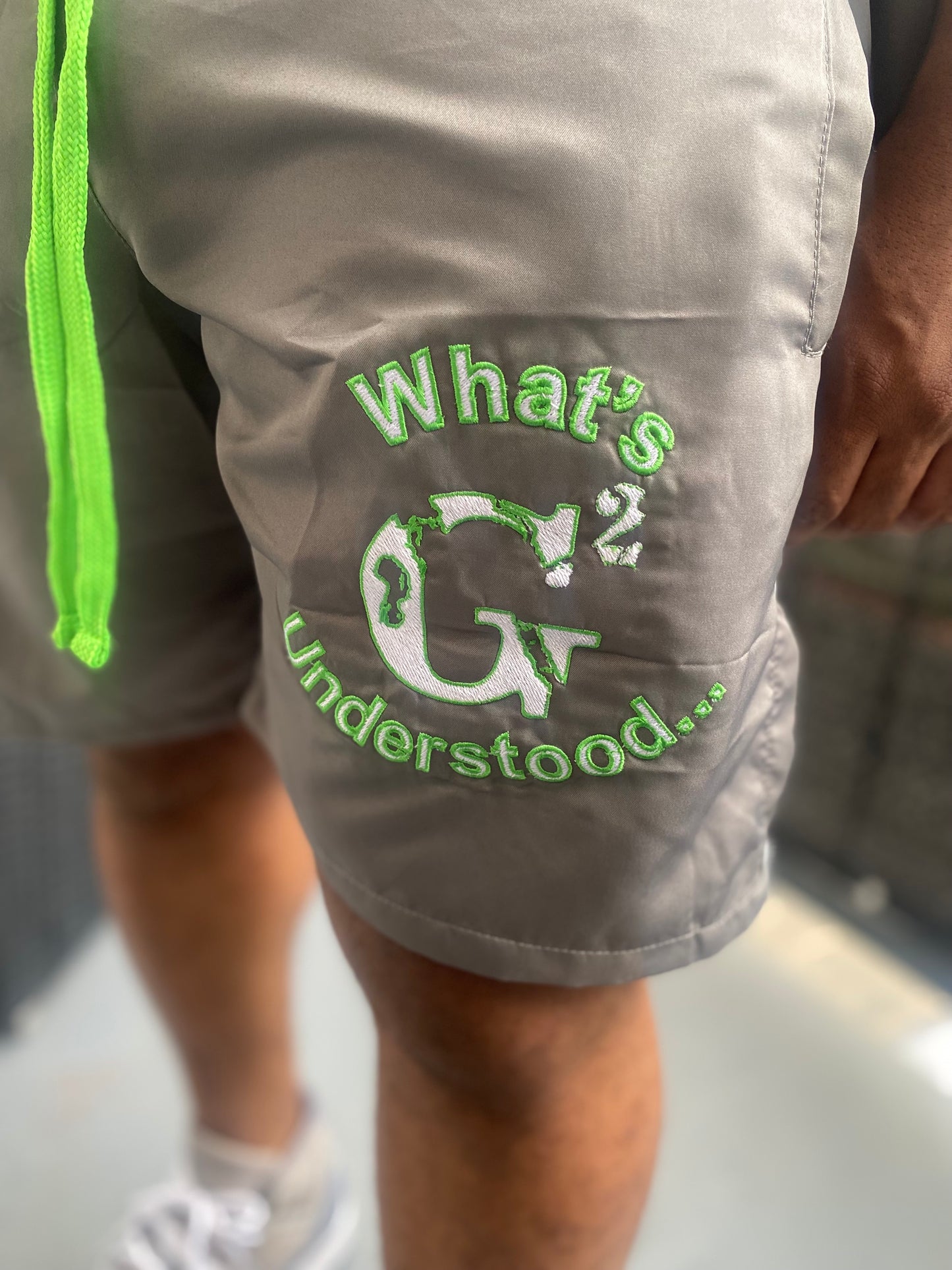 Grey & Lime Green Gorilla Gang Short Set