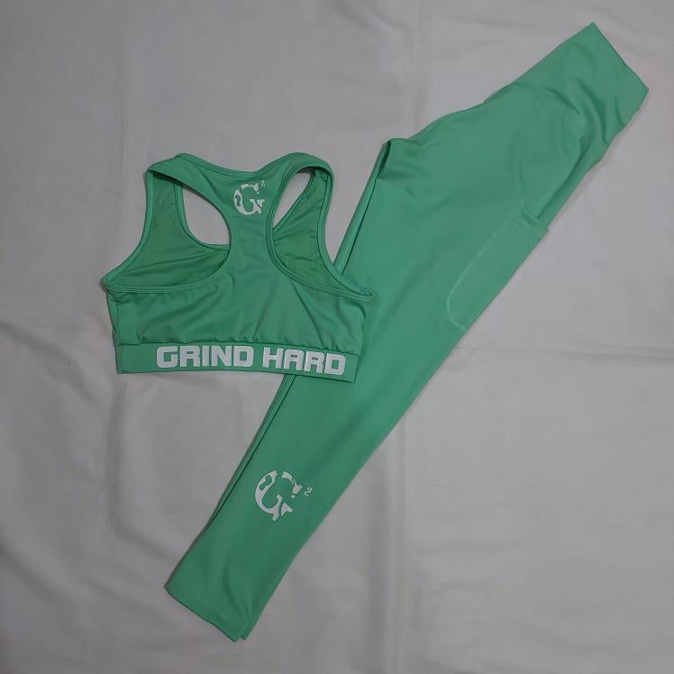G2 mint Green sports bra & leggings