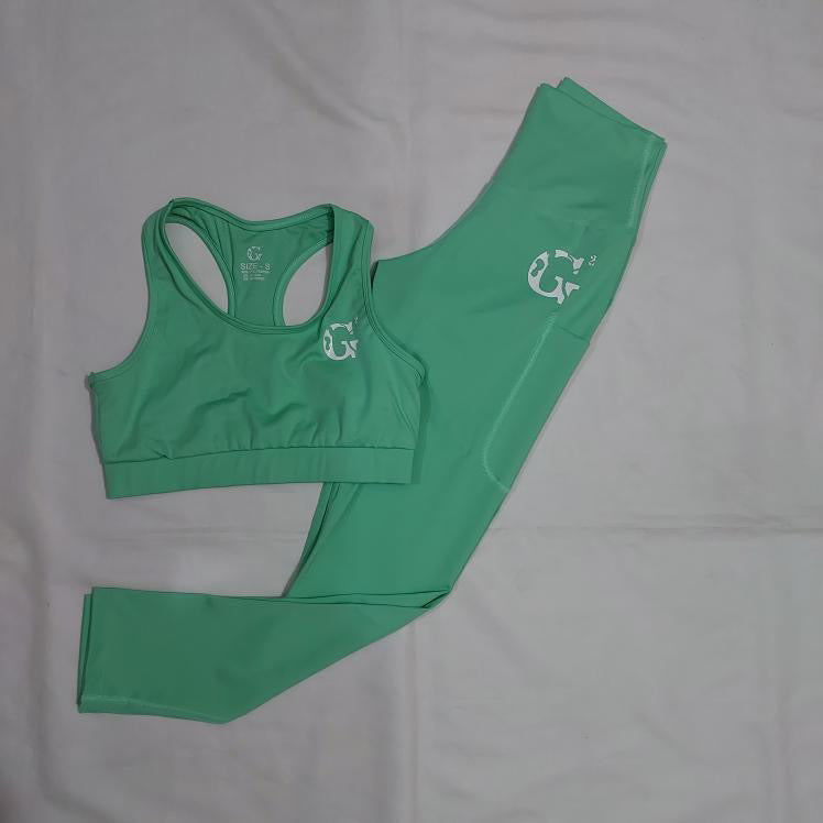 G2 mint Green sports bra & leggings
