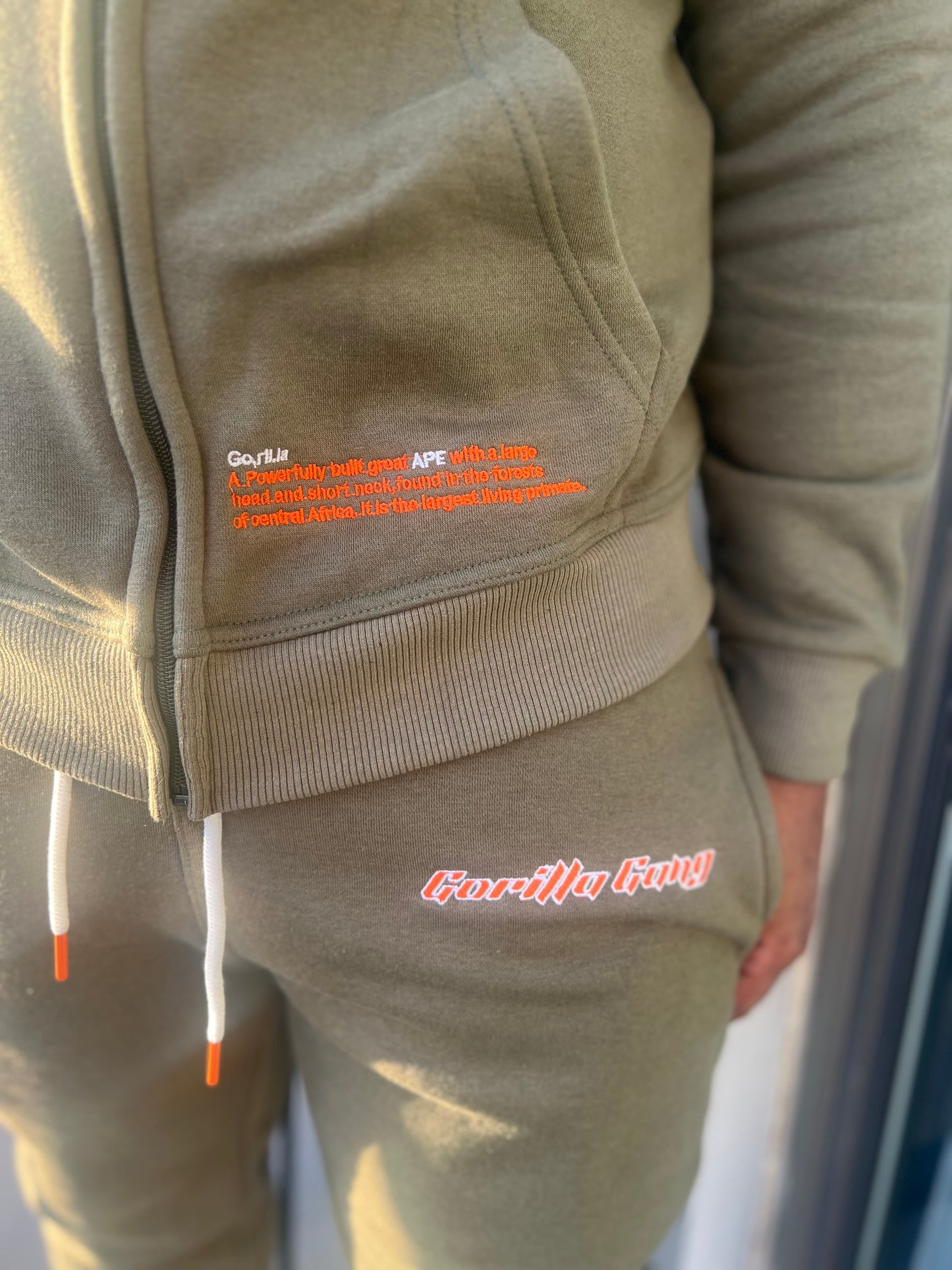 Olive Green/Orange Sweatsuit