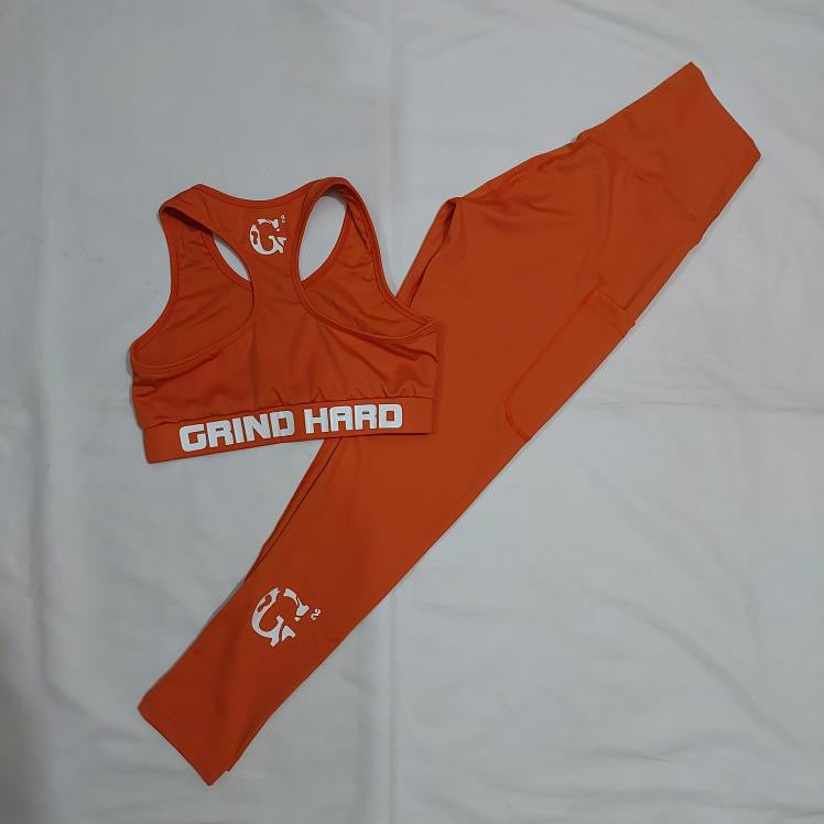 G2 orange Sports Bra & Leggings