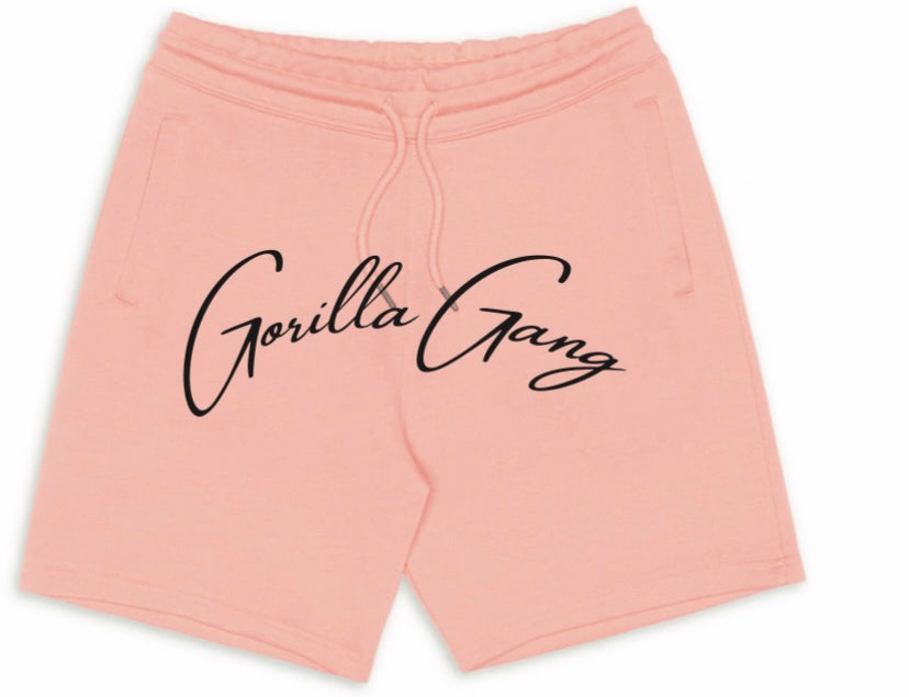 Black Tee / Salmon Shorts
