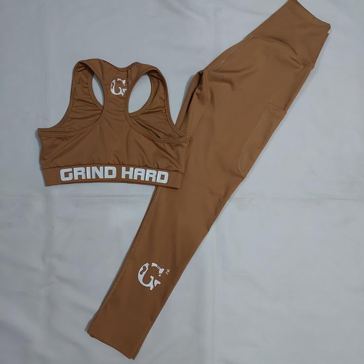 G2 Nude brown sports bra & leggings